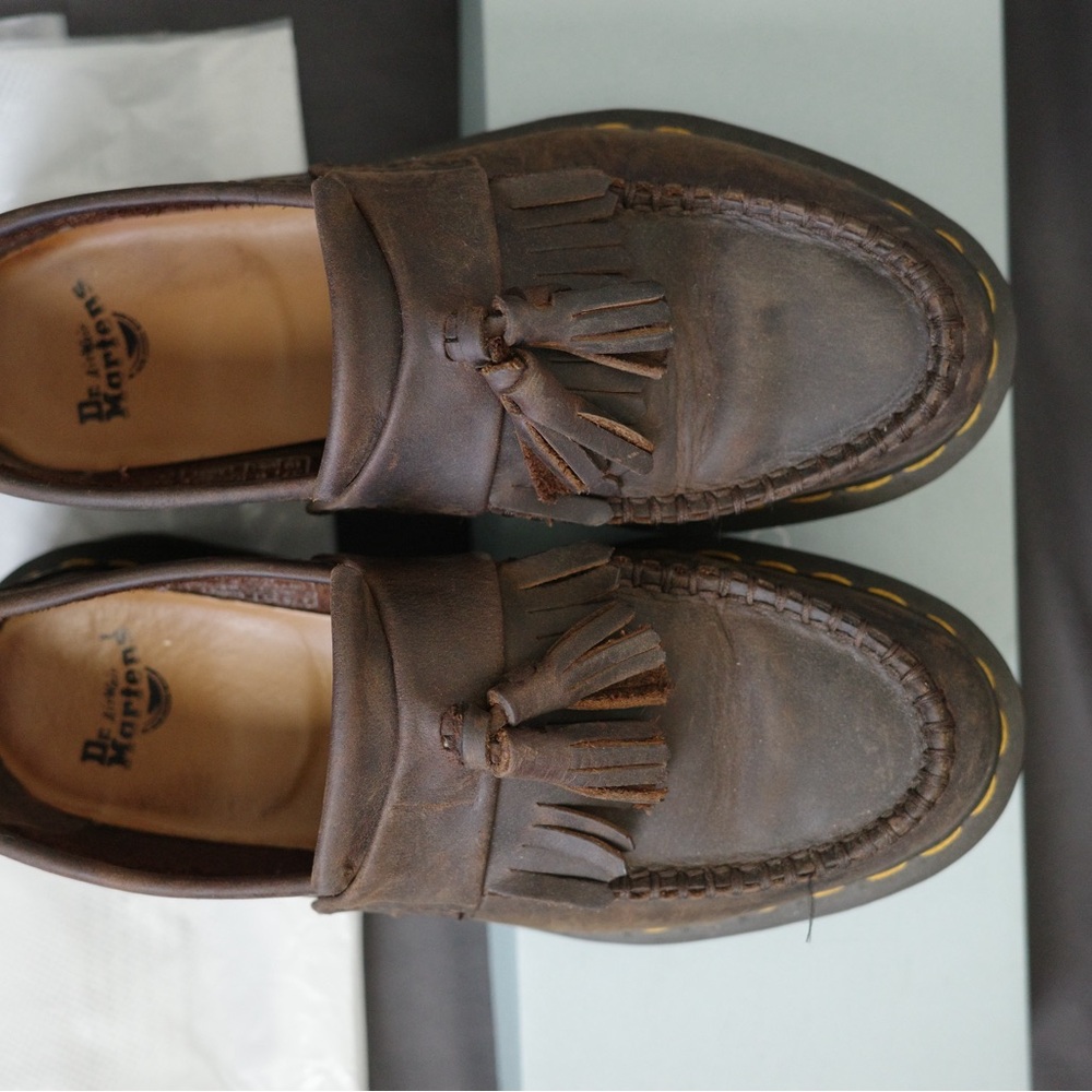 Dr. Martens Adrian Brown Leather Tassel Loafers